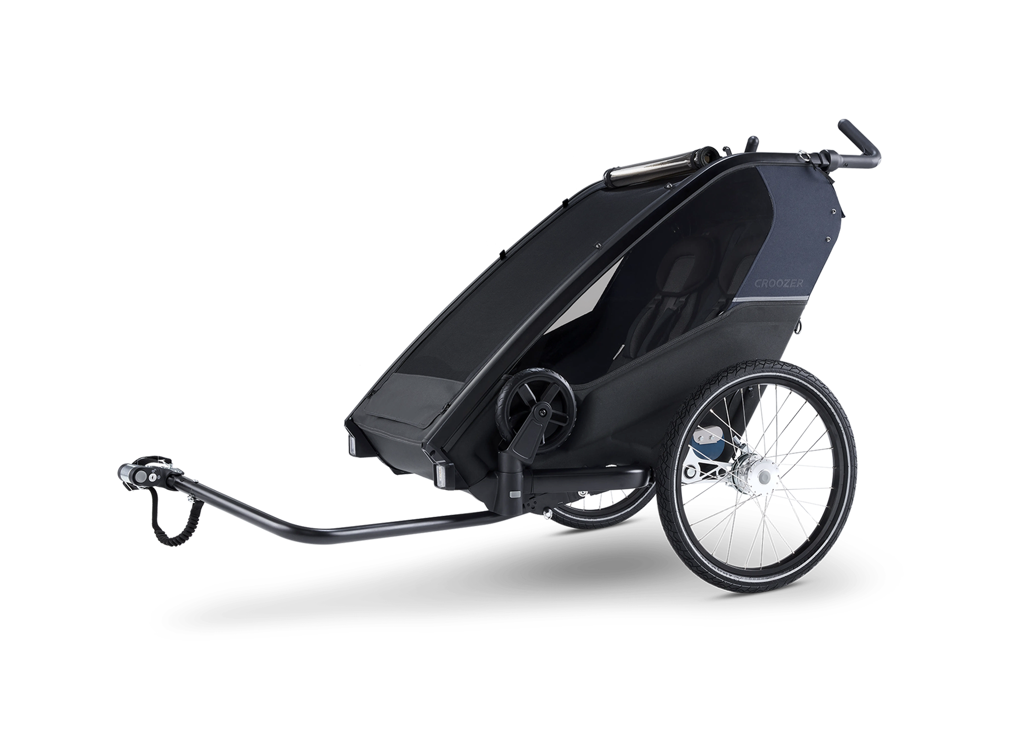 Croozer Lykke – Faltbarer Zweisitzer (Fahrradanhänger & Kinderwagen), Blueberry Blue Croozer Lykke – Faltbarer Zweisitzer (Fahrradanhänger & Kinderwagen), Blueberry Blue – Ansicht 4