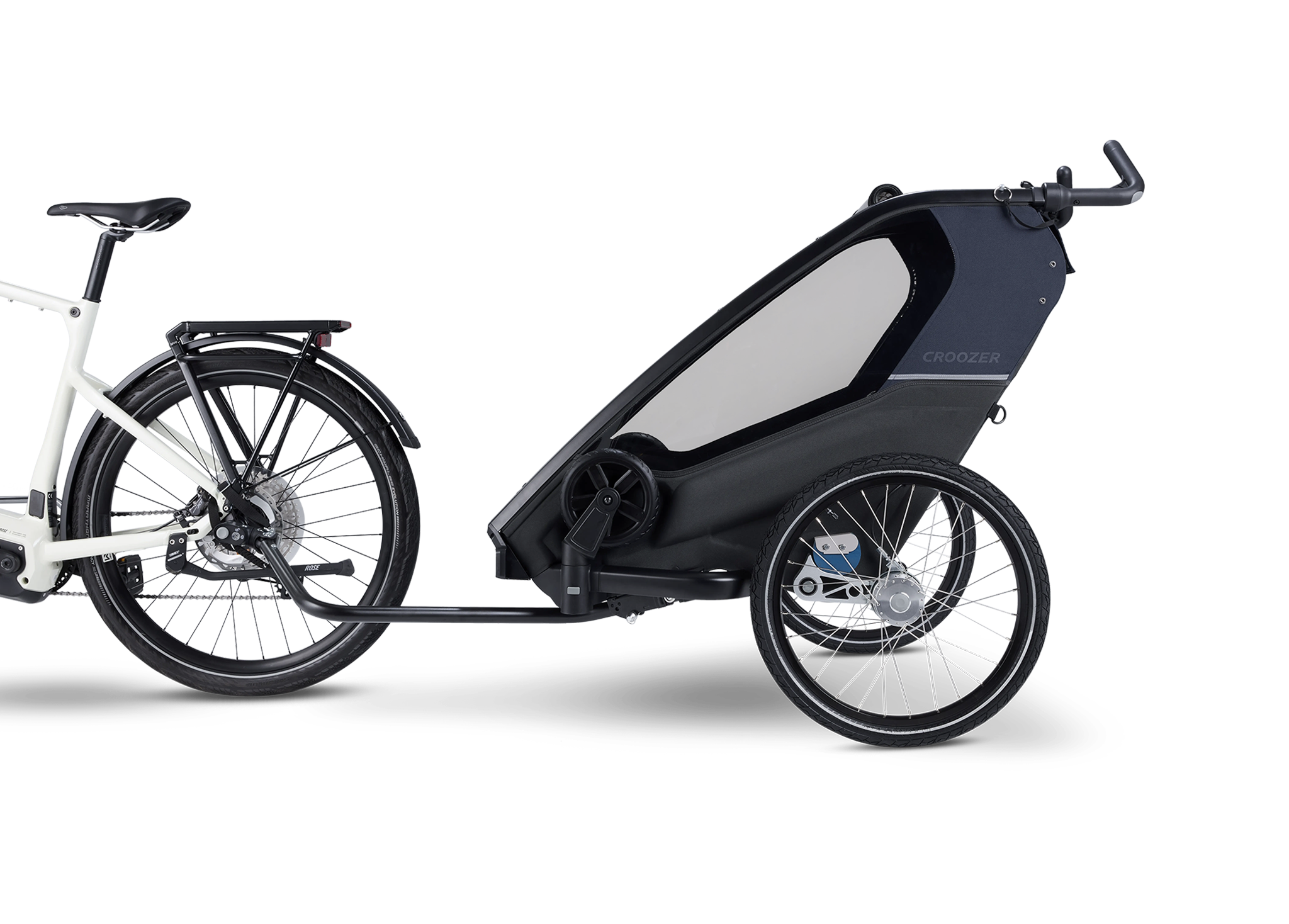 Croozer Lykke – Faltbarer Zweisitzer (Fahrradanhänger & Kinderwagen), Blueberry Blue Croozer Lykke – Faltbarer Zweisitzer (Fahrradanhänger & Kinderwagen), Blueberry Blue – Ansicht 10