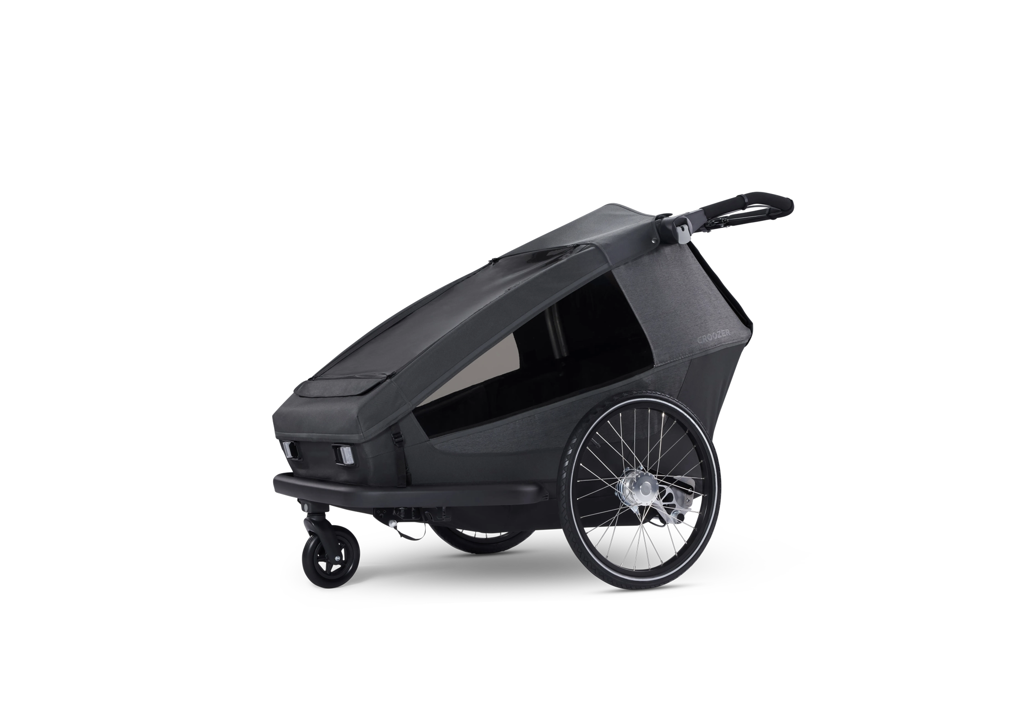 Croozer Yuuna – Modularer Fahrradanhänger (Kid/Dog/Cargo), Moonlight Black Croozer Yuuna – Modularer Fahrradanhänger (Kid/Dog/Cargo), Moonlight Black